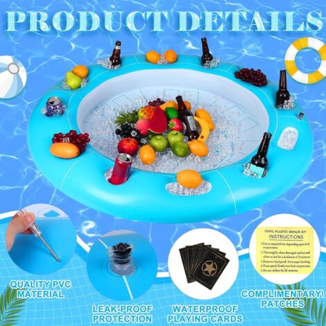 Lot De 10 Porte-gobelets Gonflables Pour Piscine – Formes Colorées, En PVC, Flottants Et Stables, Pour Boissons Et Jeux D'eau