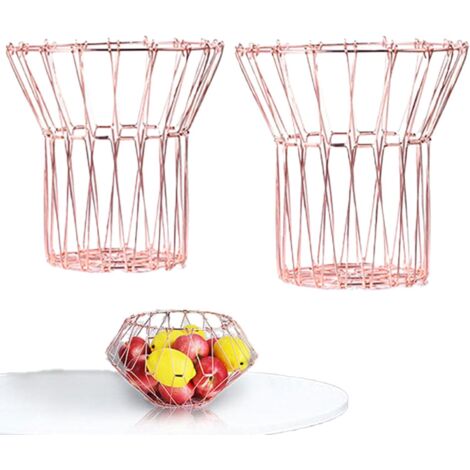 Panier à Fruits Métallique,Bac de Rangement Drainant et (1/5)