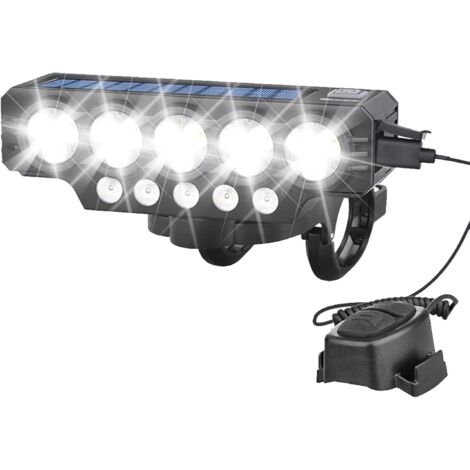 Phare de Vélo Éclairage Solaire pour Conduite,Lampe Torche (1/5)
