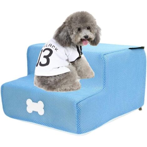 Escalier pour animal domestique recouvert de peluche, tapis (1/4)