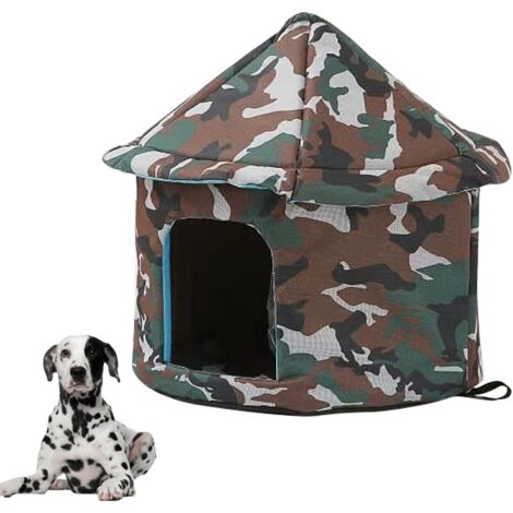 Maison pour Compagnie en Plein air Niche pour Chat avec Toit (1/5)
