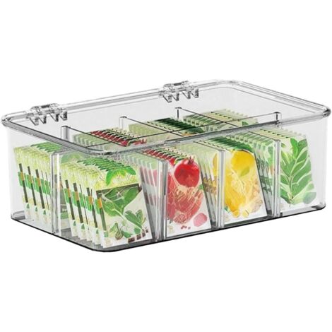 Organisateur De Stockage De Thé - Boîte Transparente Avec (1/5)