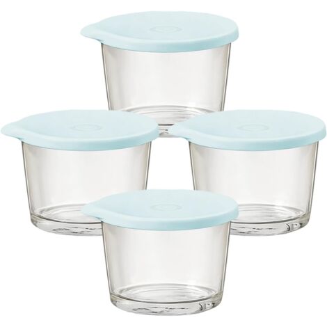 Bol En Verre Avec Couvercle - 4 Pièces Bocaux Étanches (1/5)