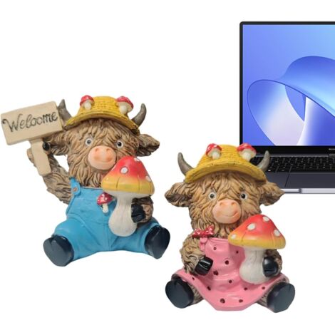 Figurine de Vache 2 pièces Mignonnes décorations de Vacances (1/5)