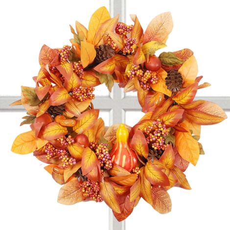 Couronne de Porte d'automne - Couronne de Moisson 50 cm (1/5)