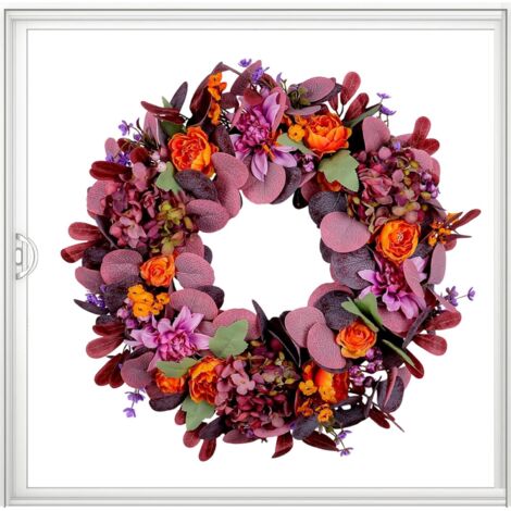 Couronne d'automne - Décorations de Porte pour Thanksgiving (1/5)