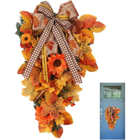 Décoration de Porte d'entrée en érable d'automne, Guirlande (1/5)