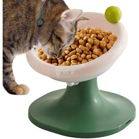 Gamelle surélevée pour chat - Distributeur de nourriture bas (1/5)