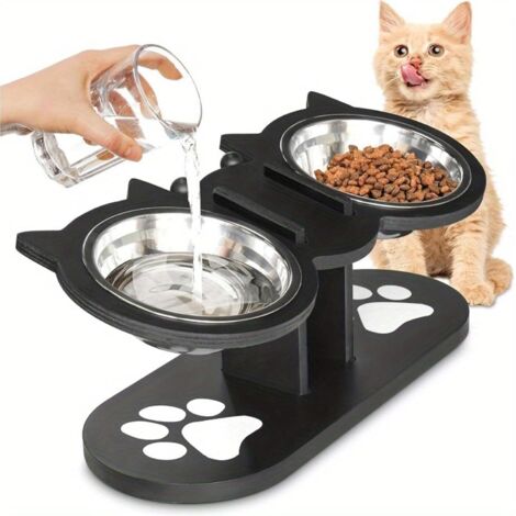 Gamelles pour Chat Nourriture et Eau - Bol Réglable pour (1/5)