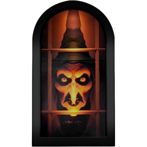 Miroir Holographique Sorcière Tête de Sorcière Halloween (1/5)