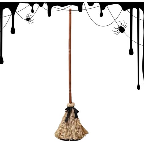 Balai Volant Halloween, Balai de Sorcière Hanté Effrayant (1/5)