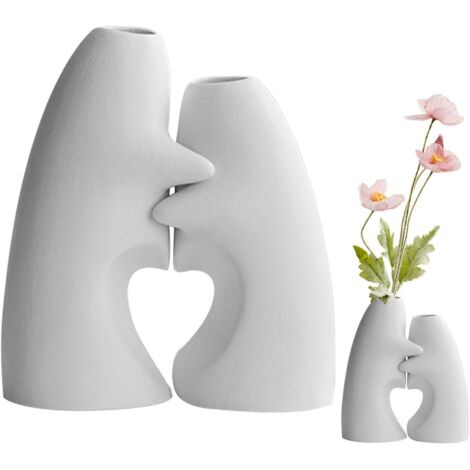 Lot de 2 vases à fleurs pour bouquet, décoration (1/5)