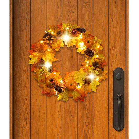 Couronne de Porte d'automne - Couronne Halloween à la et (1/5)