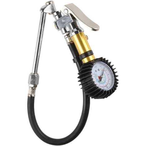 Pneu Gonfleur Pneus 0-220Psi avec Manomètre avec Tuyau (1/5)
