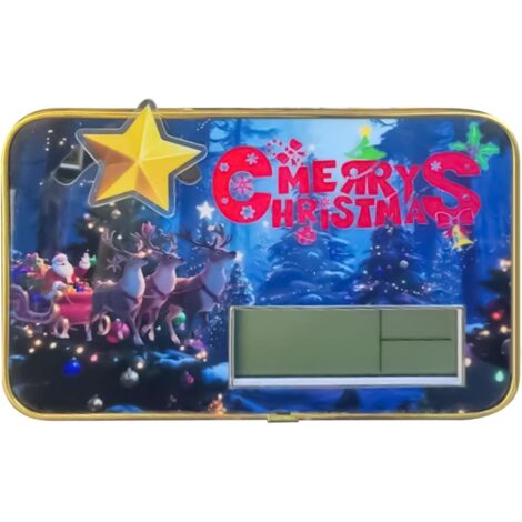 Horloge de Noël,Horloge Digitale Père Noël Renne avec Date (1/5)