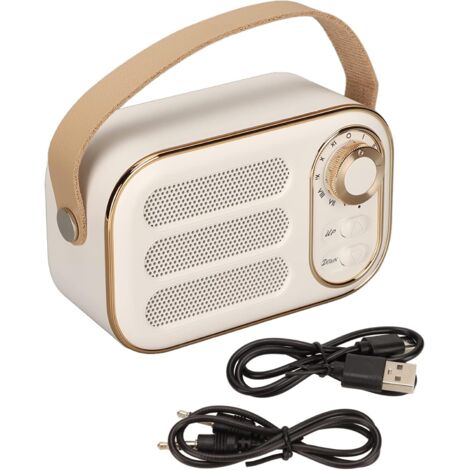 Haut-Parleur Bluetooth Rétro avec Son Stéréo HiFi, (1/5)
