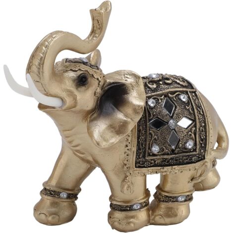 5.91x5.51In Ornement Resin Éléphant Statue, Sculpture Animal (1/5)