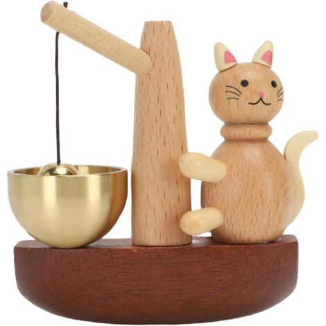Cloches pour Bouton de Porte, Cloche de Chat en Bois, (1/5)