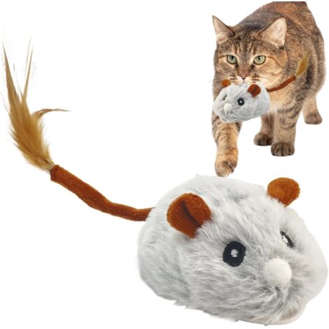 Jouet Automatique pour Chat,Souris en Peluche Rechargeables (1/5)