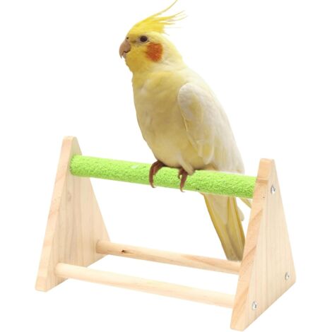 Perchoir pour perroquet - Support d'entraînement en bois - (1/5)