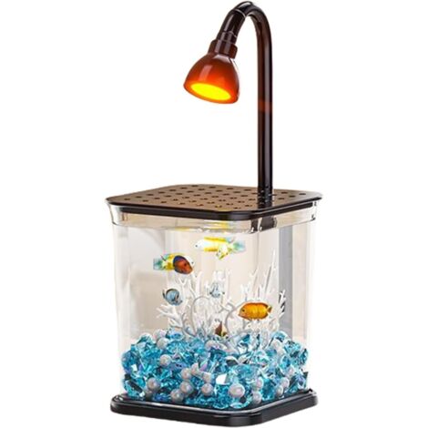 Aquarium pour Combattant Petit Bocal À Poisson avec Lumière