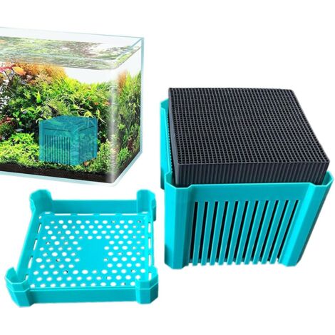 Filtre à eau cube Charbon actif pour aquarium Aide à la
