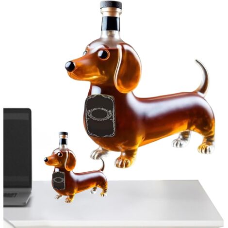 Carafe pour spiritueux, bouteille en forme de teckel pour (1/5)