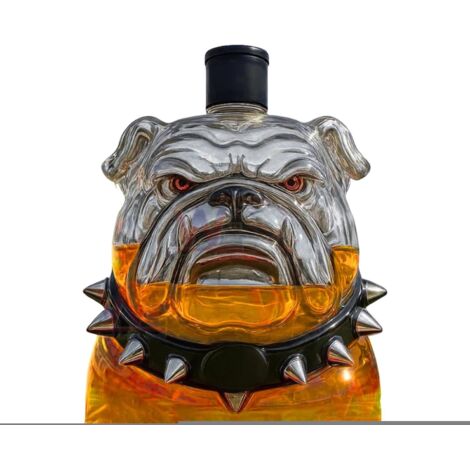 Bouteille à whisky - Carafe à whisky en verre transparent - (1/5)