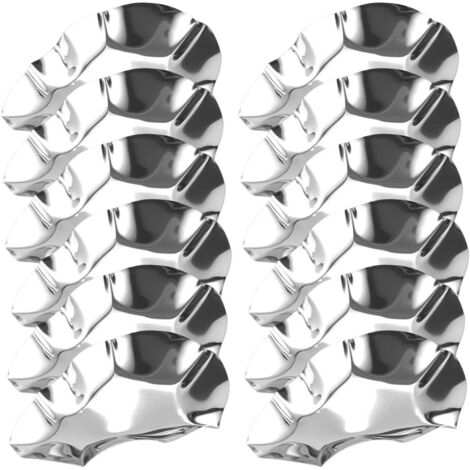 Lot de 12 bols à huîtres en acier inoxydable pour la cuisson (1/5)