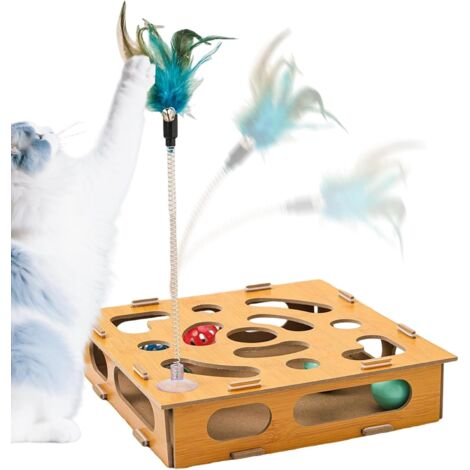 Boîte de limes à ongles pour chat Planche à gratter en bois (1/5)