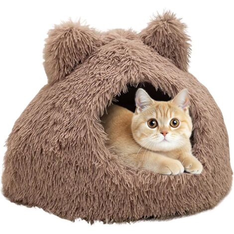 Panier Chaud pour Chat - Maison Semi-Enclosée Douce (1/5)