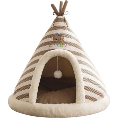 Caverne pour Chat - Tunnel Tipi Doux et Confortable,Nid (1/5)