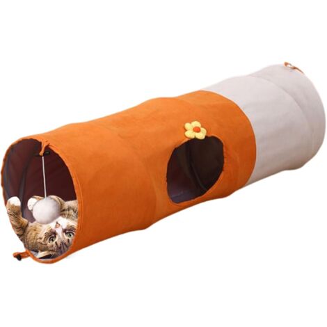 Tunnel pour chat - Tube pliable avec balle - Tente (1/5)