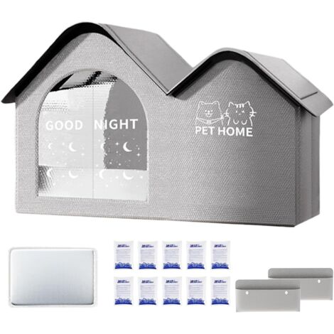 Maison Fraîche pour Chat Extérieur Abri pour Animaux Pliable (1/5)