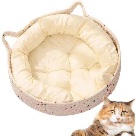 pour Chats,Matelas Rond de Sommeil pour Chat Fond (1/5)