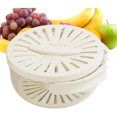 Panier Égouttoir Poignée Pliable 2-en-1 avec Passoire,Bac (1/5)
