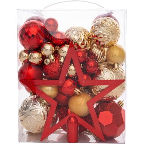 Lot de 50 boules de Noël incassables - Décorations à (1/5)
