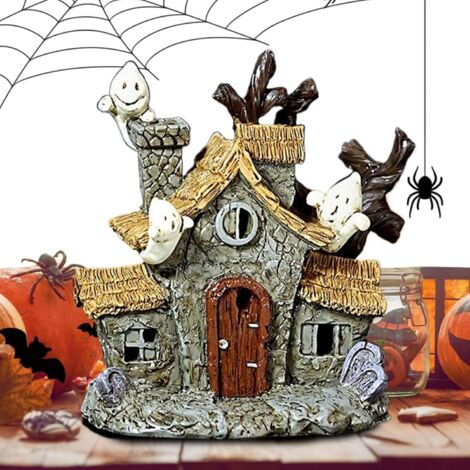 Maison Hantée Halloween Décoration Intérieure en Résine pour (1/5)
