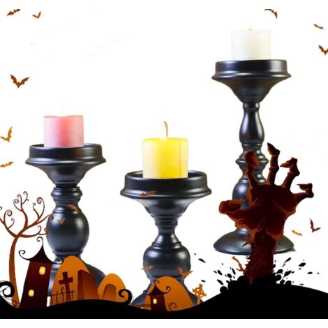 Lot de 3 bougeoirs gothiques - Décoration pour la maison - (1/5)