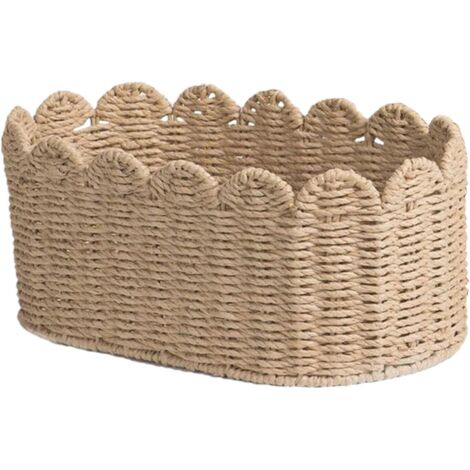 de Rangement en Osier Tressé,Corbeille Déco Mignonne - (1/5)