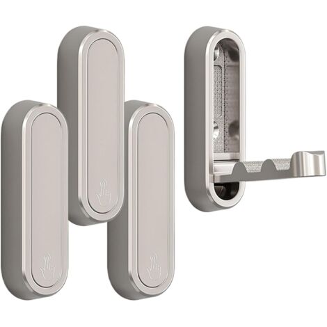 Lot de 4 crochets muraux pliables - Porte-manteau mural et (1/5)