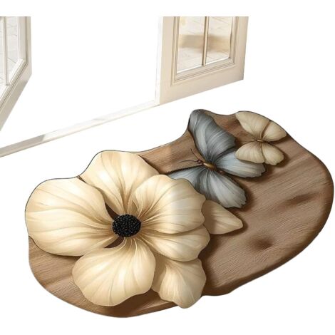 Tapis de cuisine papillon Tapis de sol Motif réaliste 3D (1/5)