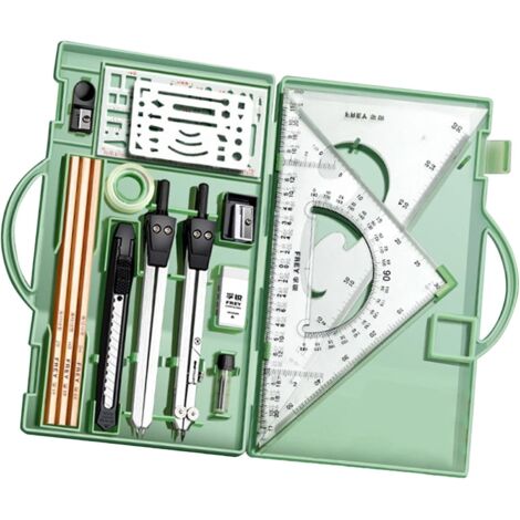 Ensemble de rapporteur d'angle et - 16 pièces - Kit de (1/5)