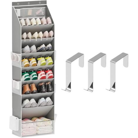 Organisateur De Chaussures Pour Porte Rack 8 Niveaux Pour 16 (1/5)
