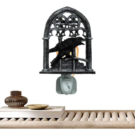 Lumière Corbeau Applique Murale Effrayante en Corbeau Décor (1/5)