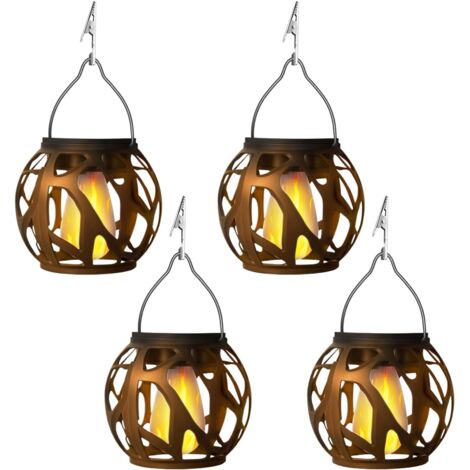 Lanterne Solaire Suspendue Lumière Solaire Effet Flamme (1/5)