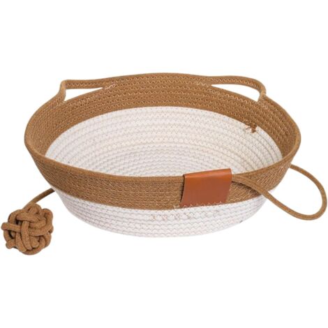 en corde tresse pour chat Panier en corde de coton avec (1/5)