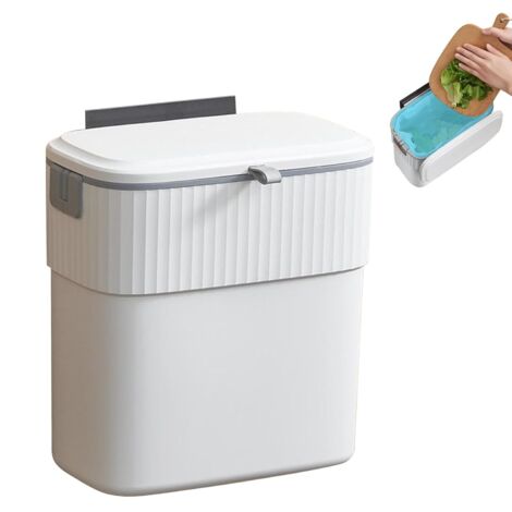 Corbeille Ordures Suspendue avec CouvercleBac Compost De (1/5)
