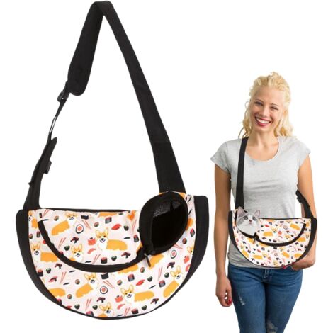 bandoulire en maille respirante pour chiot Mains libres Pour (1/5)