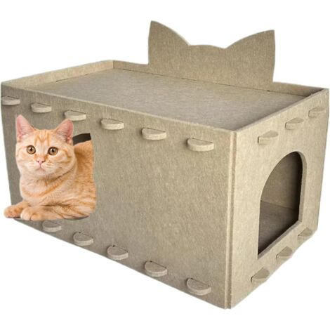 pour Chat dIntrieur Niche en Feutre Litire pour Chaton (1/5)